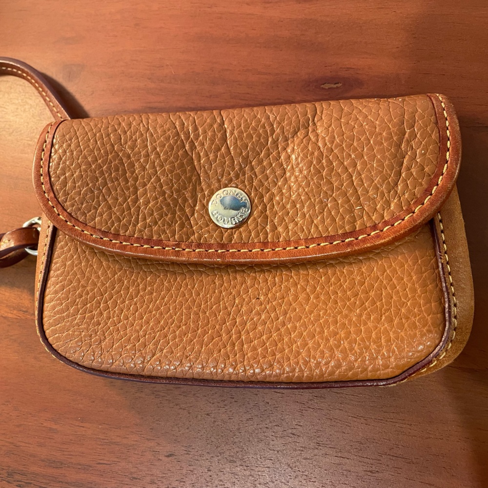 Dooney & Bourke Pebbled Leather Crossbody Bag in Cognac
